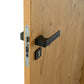 The mortise lock in a door. | Das Einsteckschloss in einer Türe.